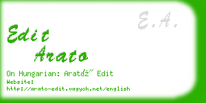 edit arato business card